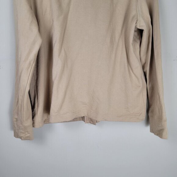 Lauren Ralph Lauren Women Utility Jacket High Neck Tan Button Front Casual Coat - Picture 9 of 13